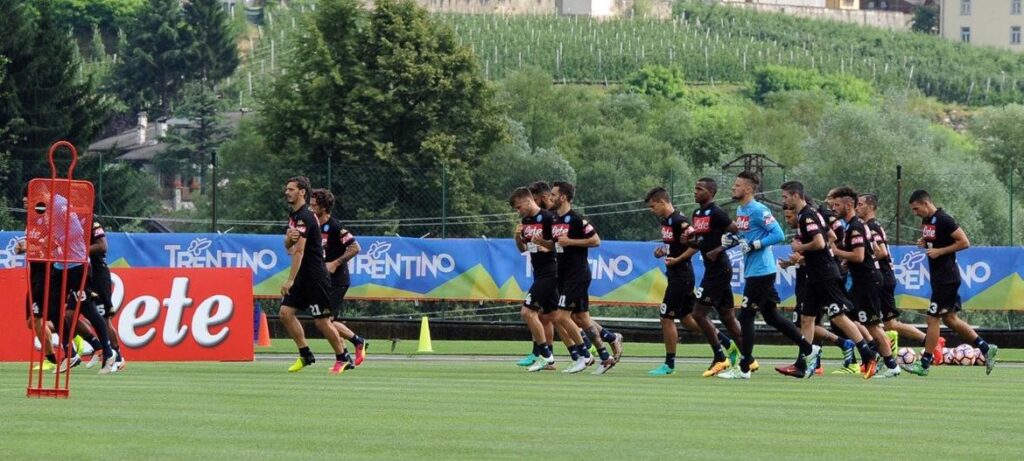 Il ritiro del Napoli a Dimaro, in Val di Sole, luglio 2019