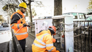 I lavori di posa della rete in fibra ottica, @Open Fiber