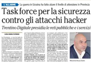 Articolo di giornale - task force per la sicurezza