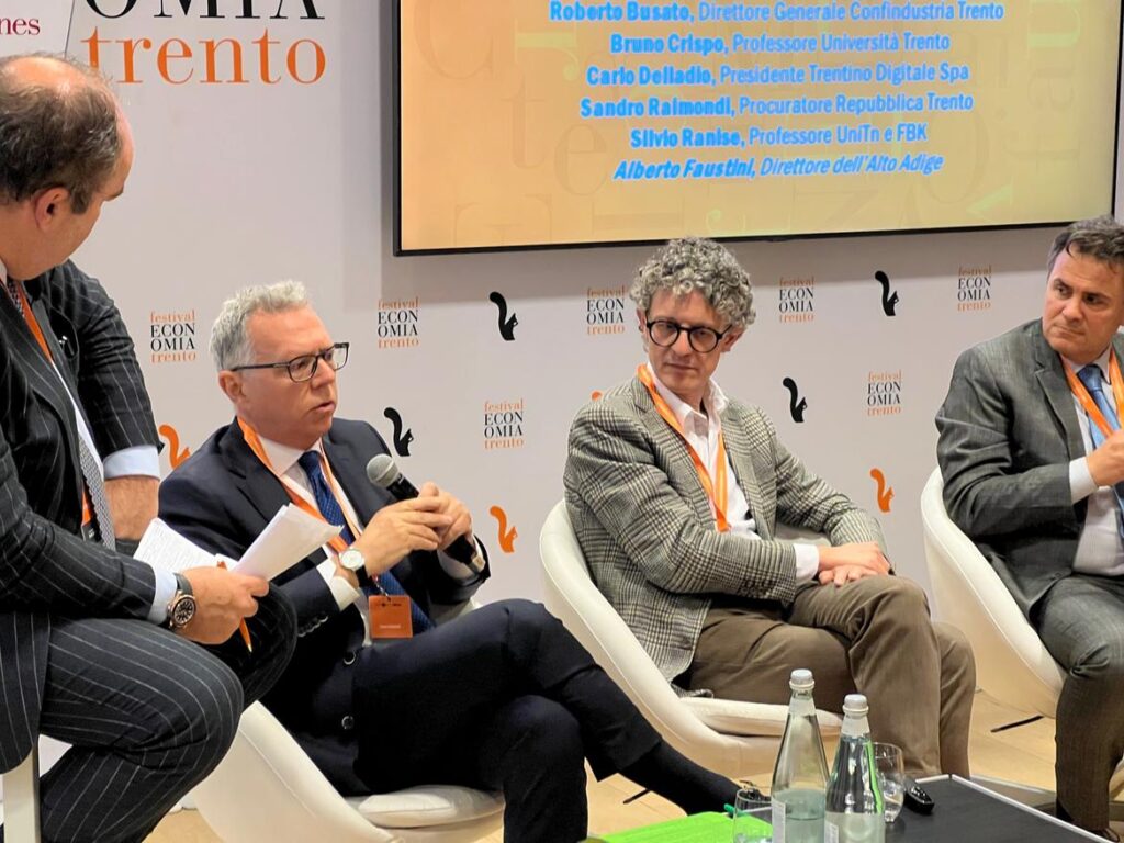 Il presidente Carlo Delladio al Festival dell'Economia 2023