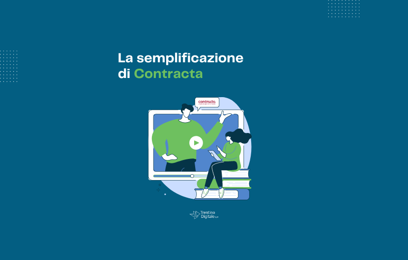 Grafica di Contracta con slogan dedicato alla semplificazione