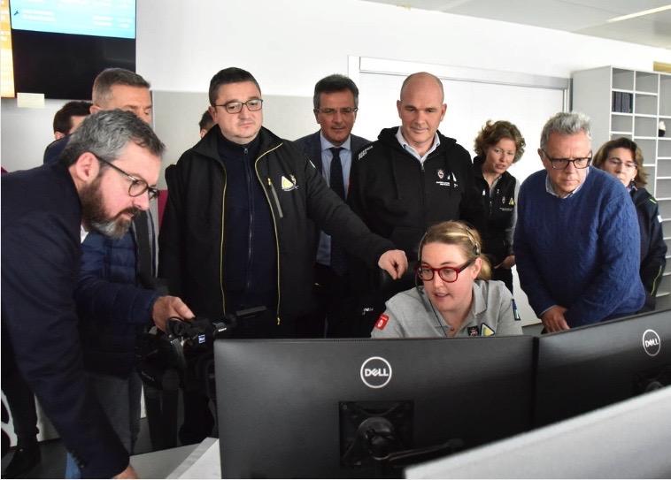La visita alla Centrale unica emergenza, @Ufficio stampa PaT