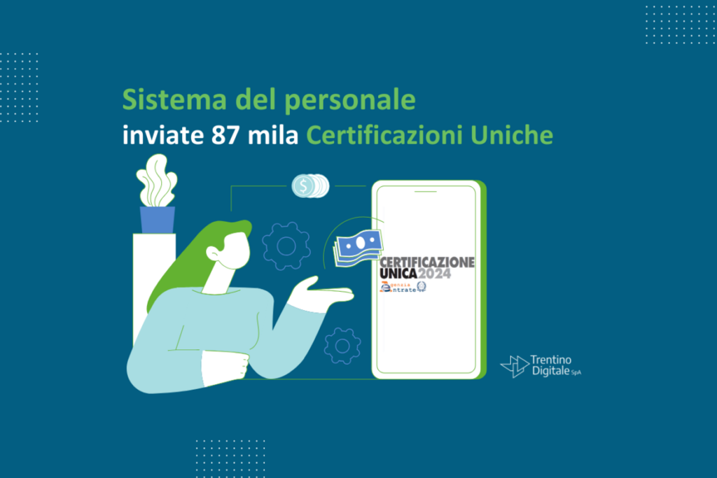 Grafica news sistema per le Certificazioni uniche del personale provinciale