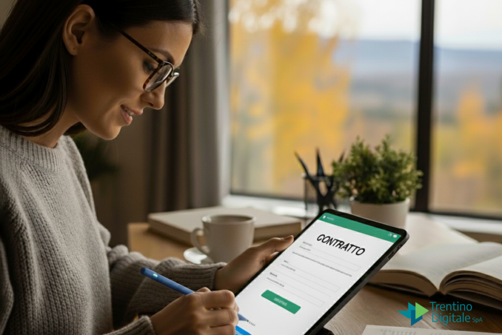 La firma da remoto del contratto per i docenti trentini