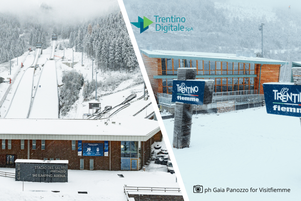 Lo stadio di Ski Jumping a Predazzo e lo stadio del fondo a Tesero