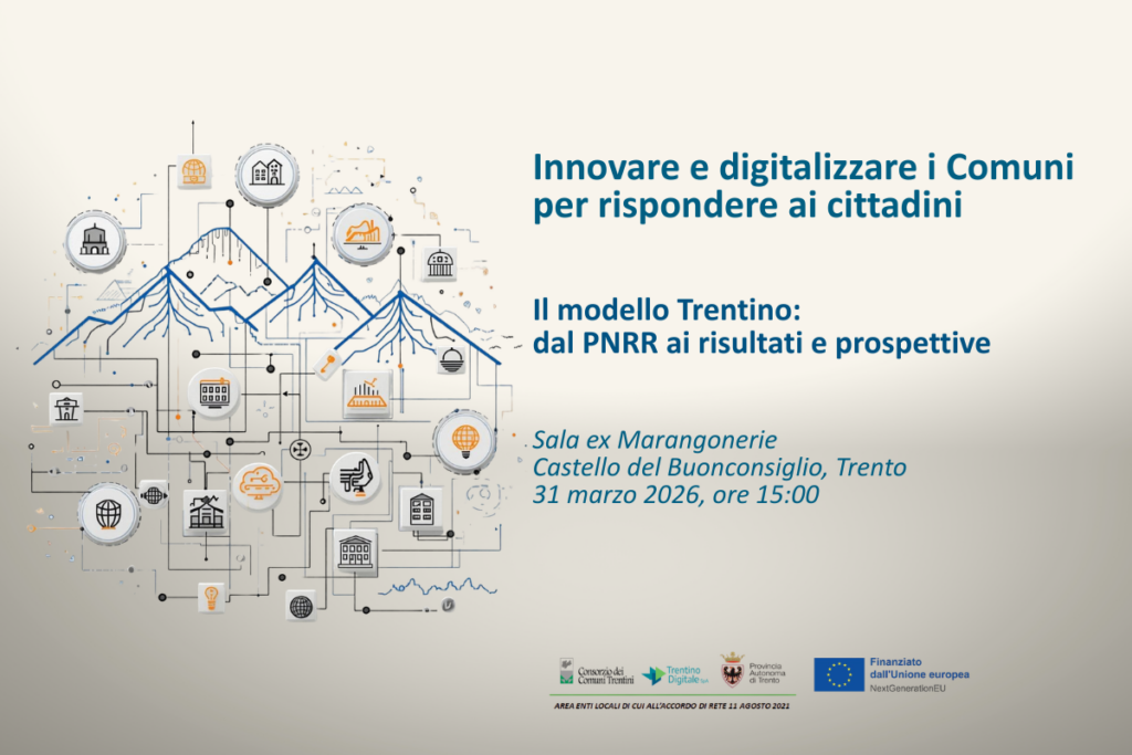 Locandina dell'evento "Innovare e digitalizzare i Comuni per rispondere ai cittadini", 31 marzo 2026
